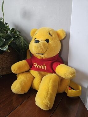 Vintage Plush Winnie The Pooh Childrens Backpack